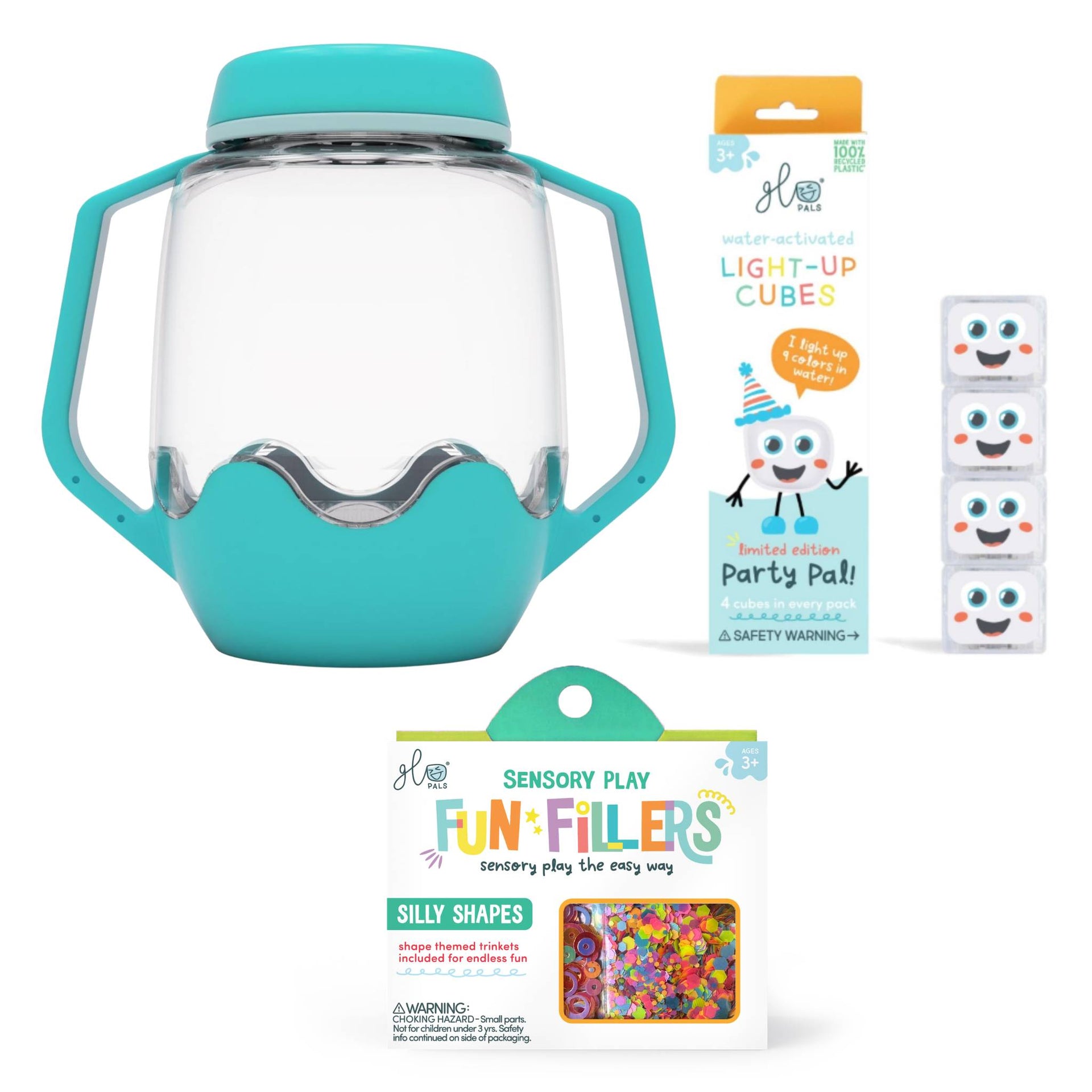 Glo Pals Build Your Own Sensory Jar - Blue