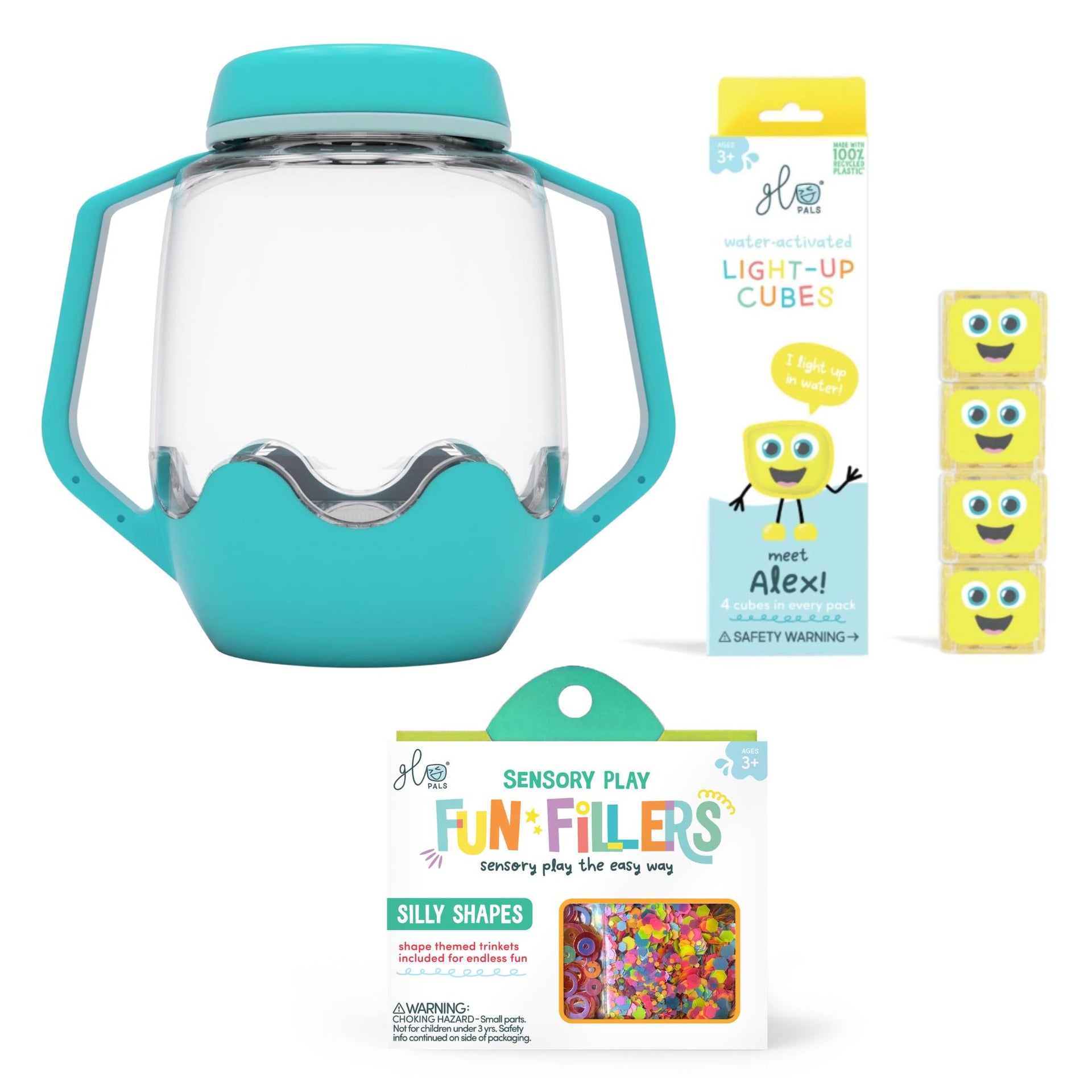 Glo Pals Build Your Own Sensory Jar - Blue
