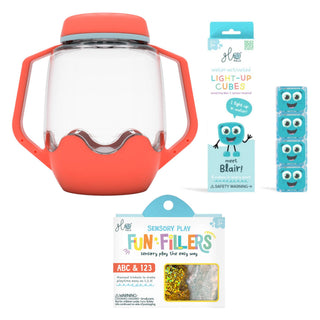 Glo Pals Build Your Own Sensory Jar - Coral