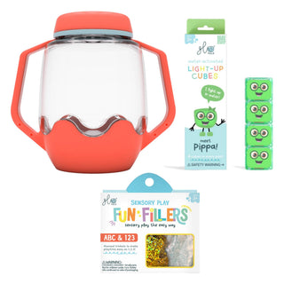 Glo Pals Build Your Own Sensory Jar - Coral