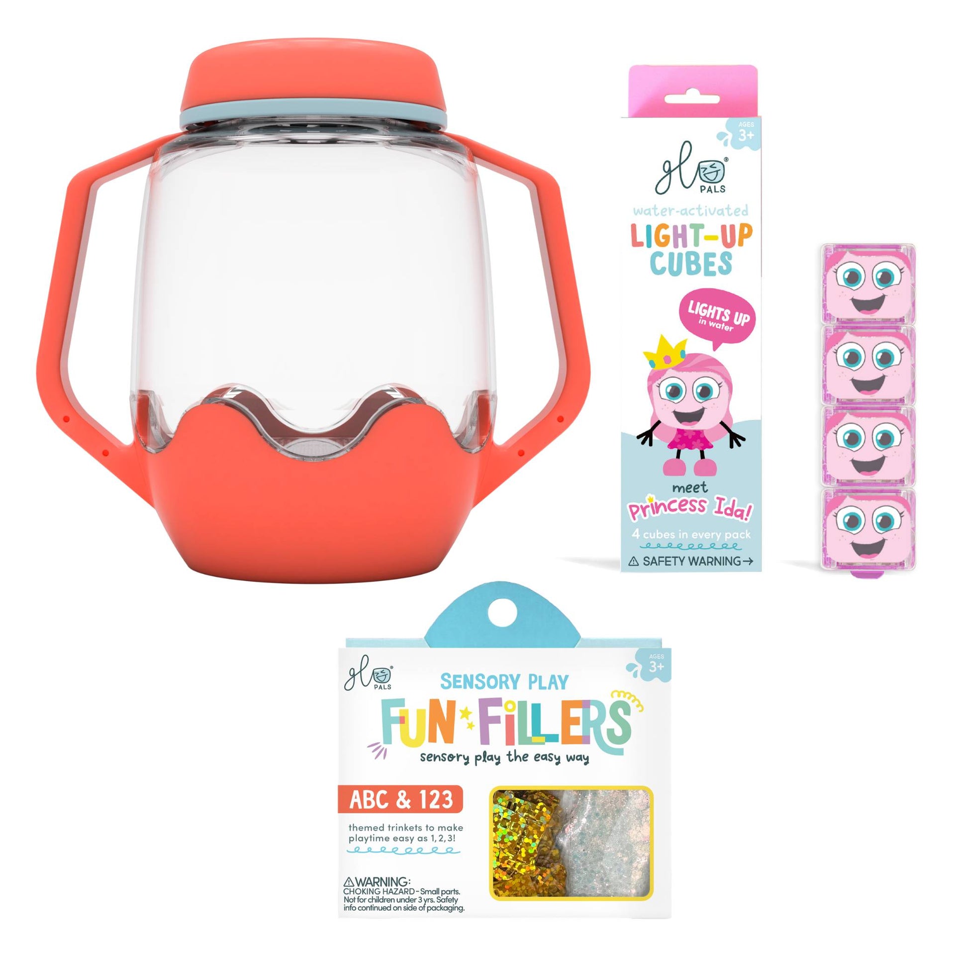 Glo Pals Build Your Own Sensory Jar - Coral