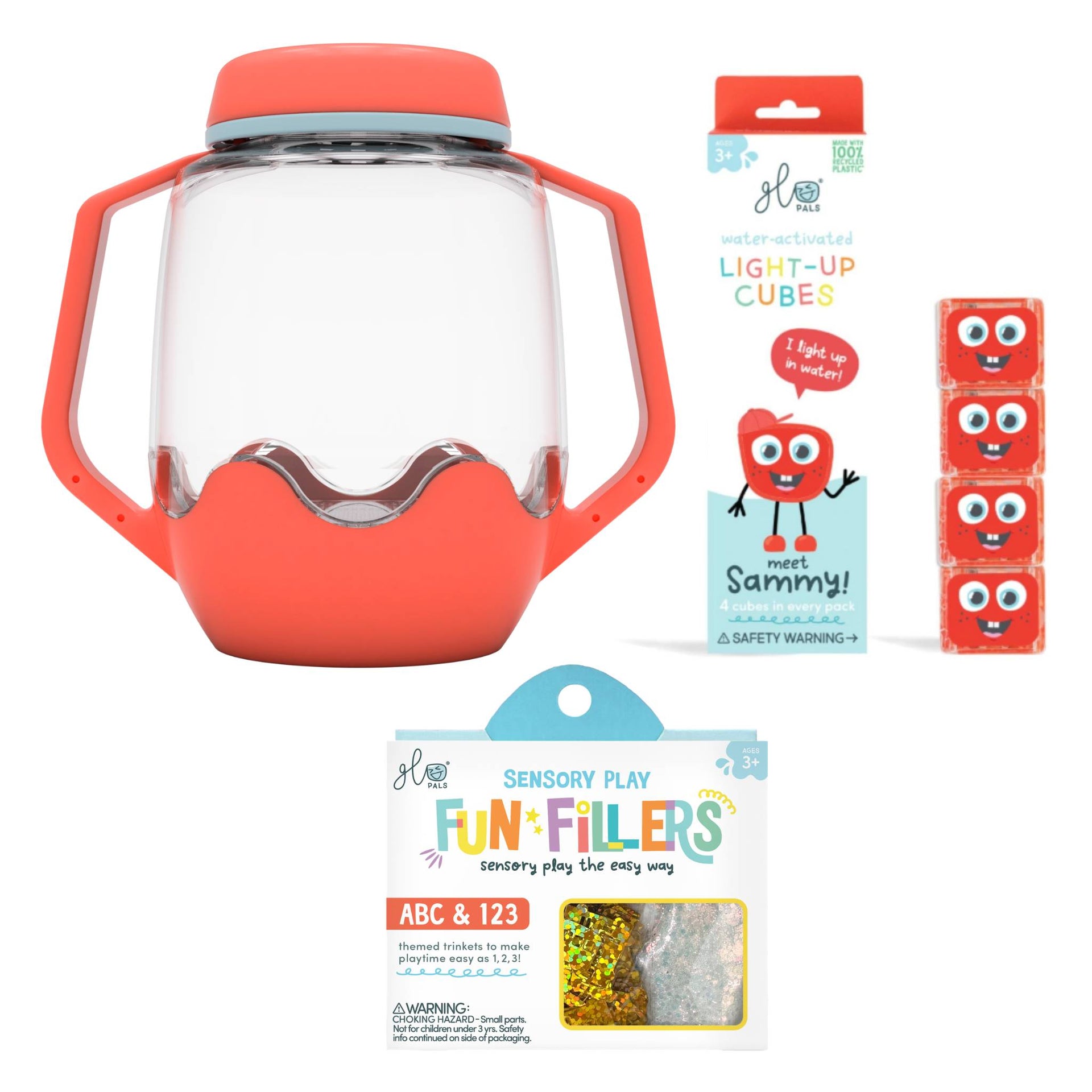 Glo Pals Build Your Own Sensory Jar - Coral