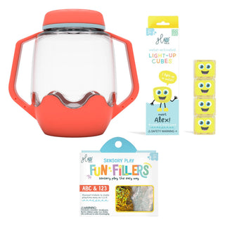 Glo Pals Build Your Own Sensory Jar - Coral