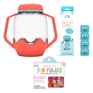 Glo Pals Build Your Own Sensory Jar - Coral