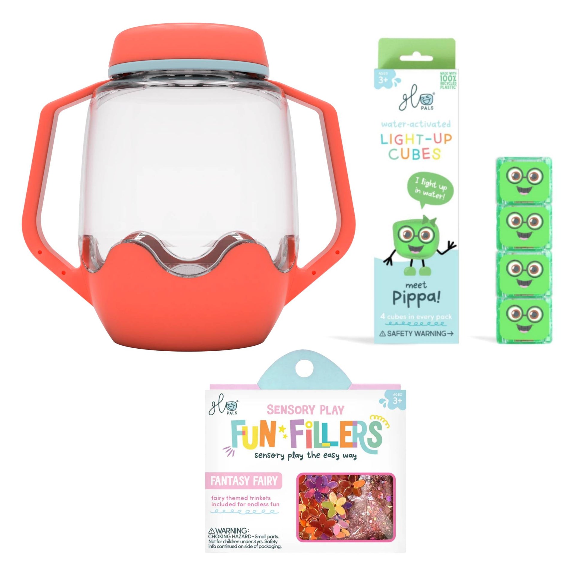 Glo Pals Build Your Own Sensory Jar - Coral