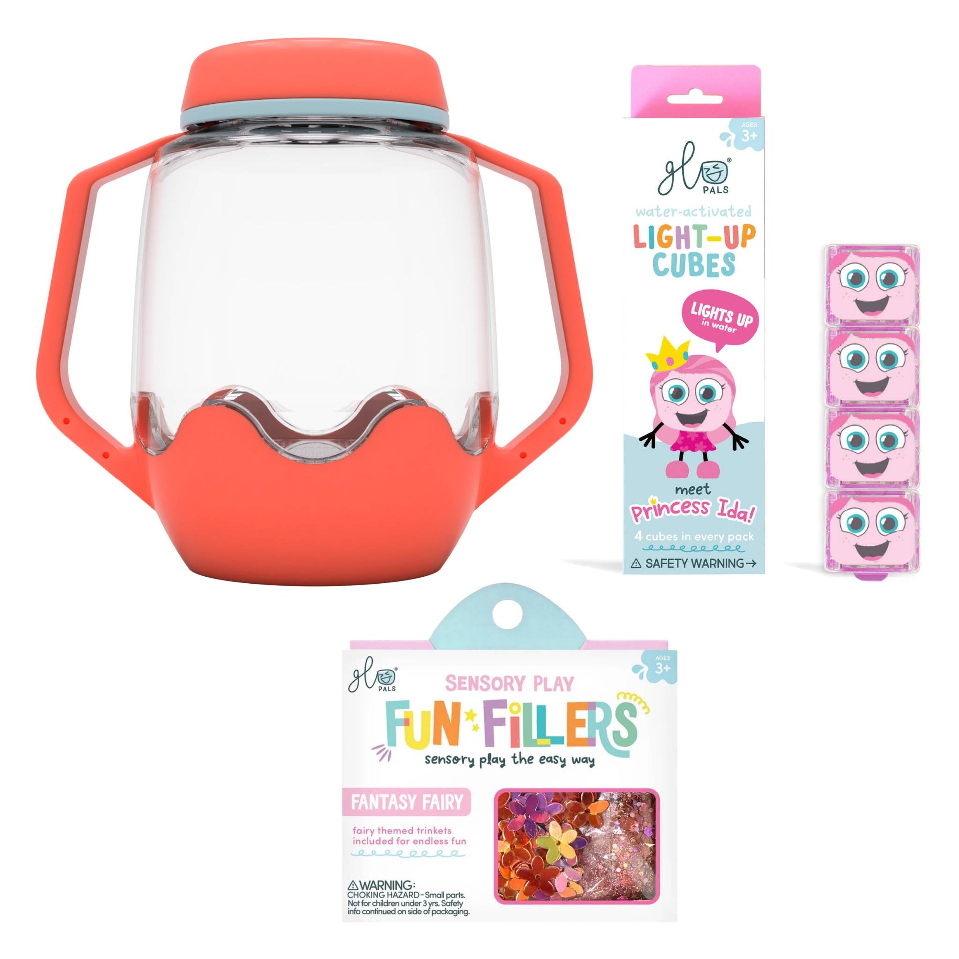 Glo Pals Build Your Own Sensory Jar - Coral