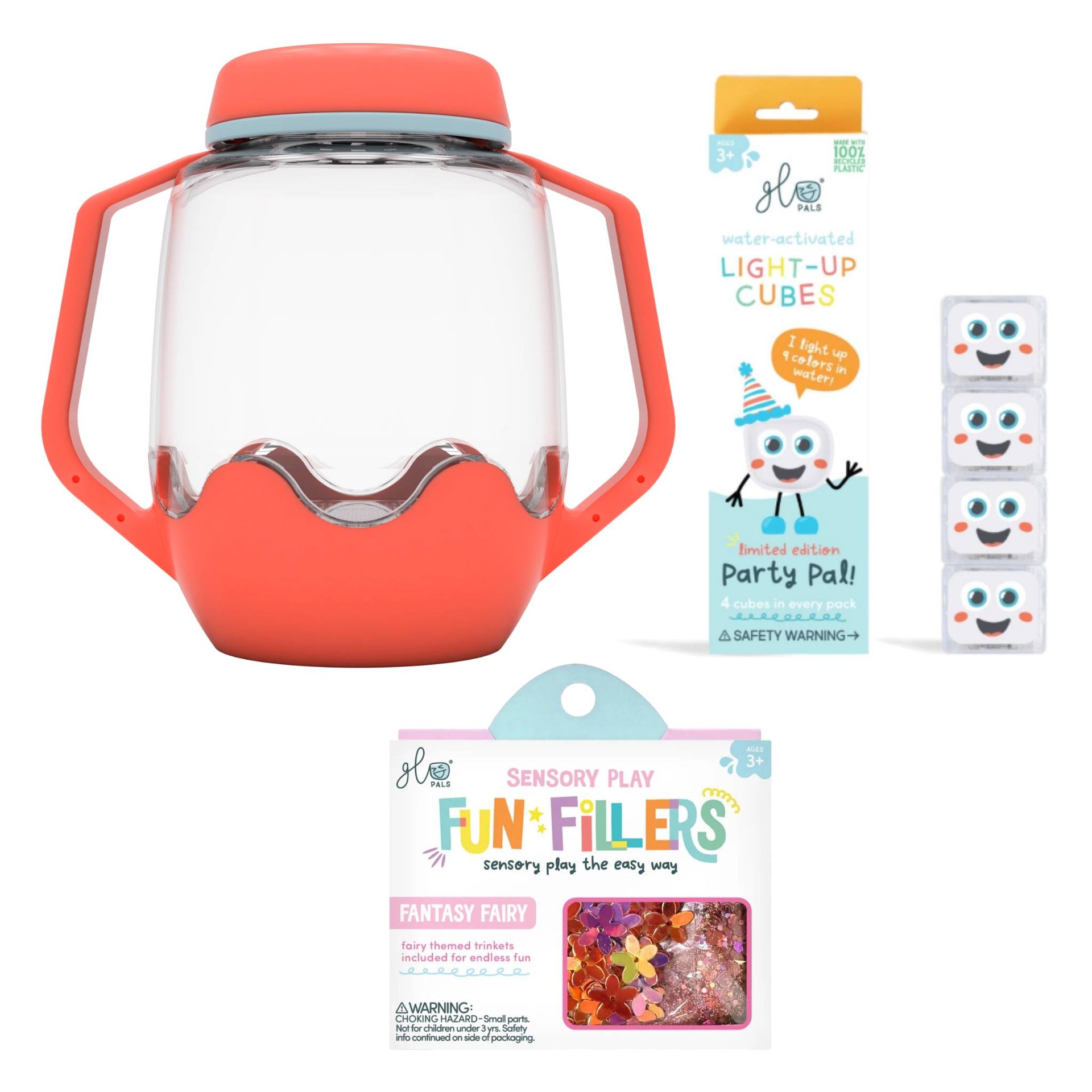 Glo Pals Build Your Own Sensory Jar - Coral