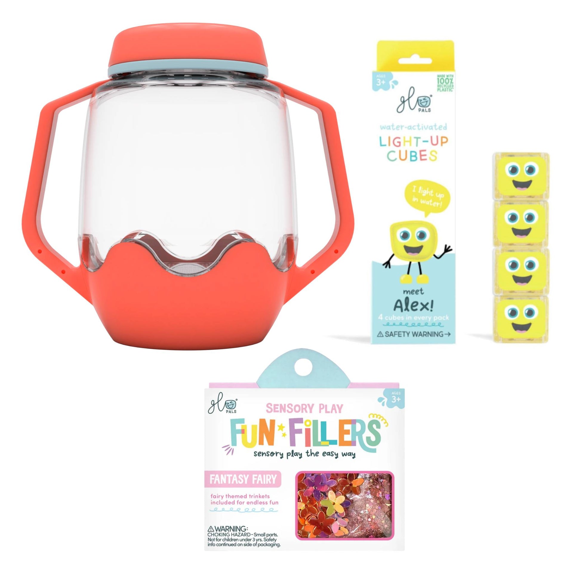 Glo Pals Build Your Own Sensory Jar - Coral