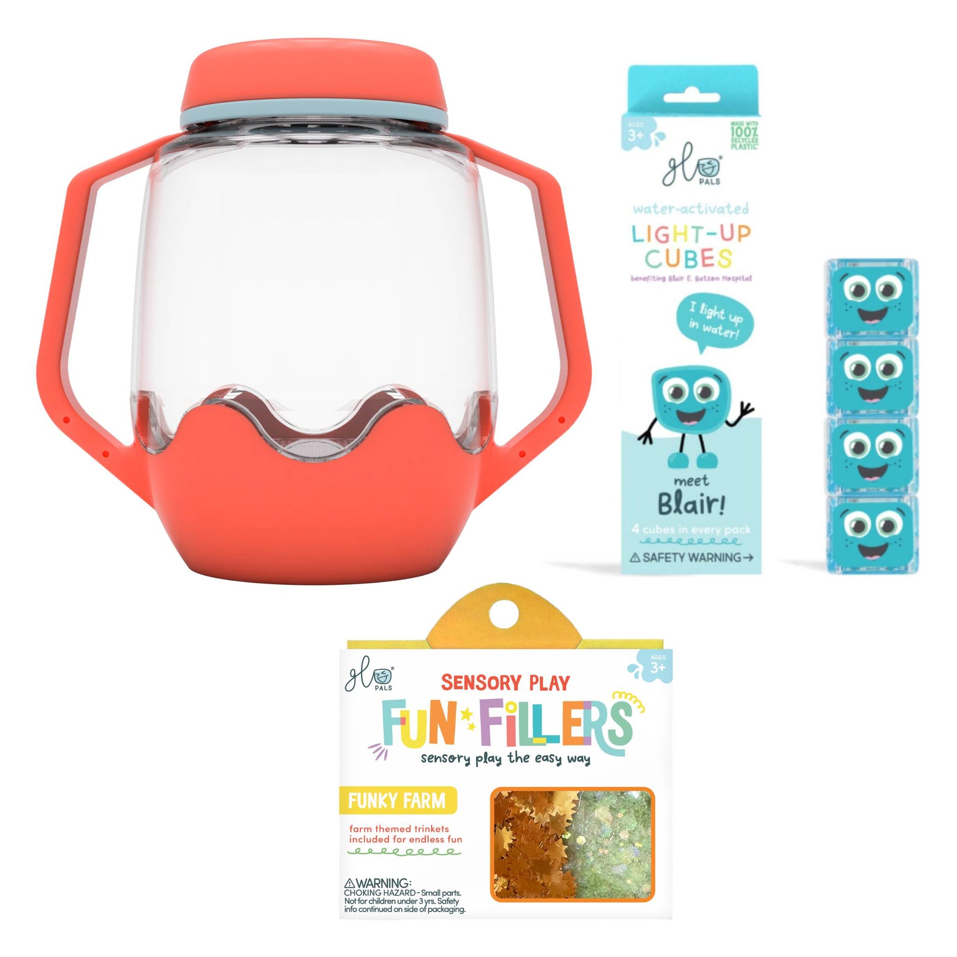 Glo Pals Build Your Own Sensory Jar - Coral