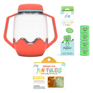 Glo Pals Build Your Own Sensory Jar - Coral