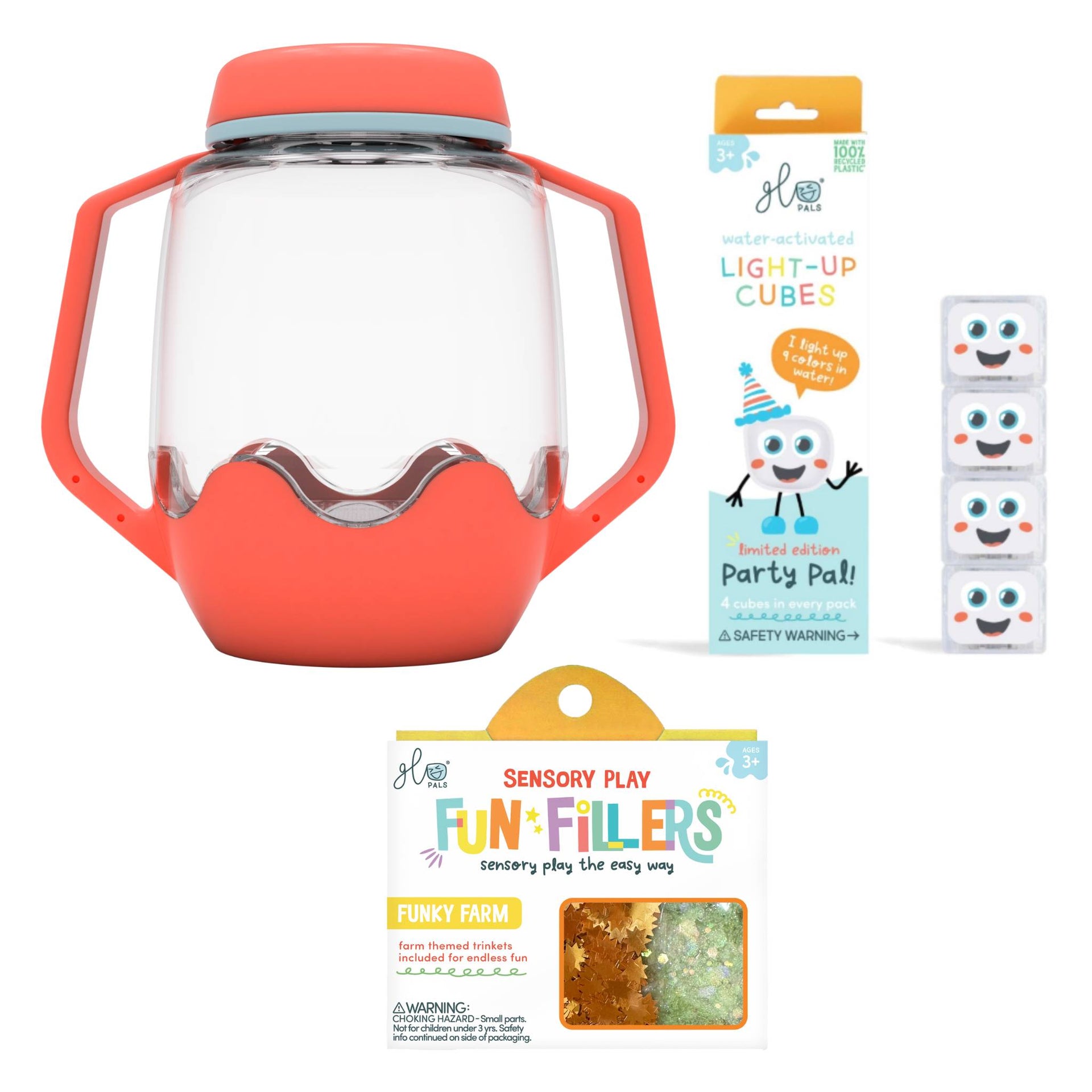 Glo Pals Build Your Own Sensory Jar - Coral