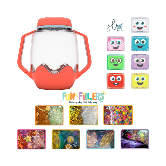 Glo Pals Build Your Own Sensory Jar - Coral