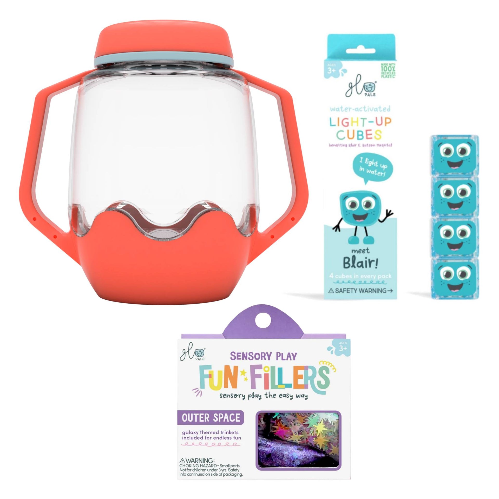 Glo Pals Build Your Own Sensory Jar - Coral