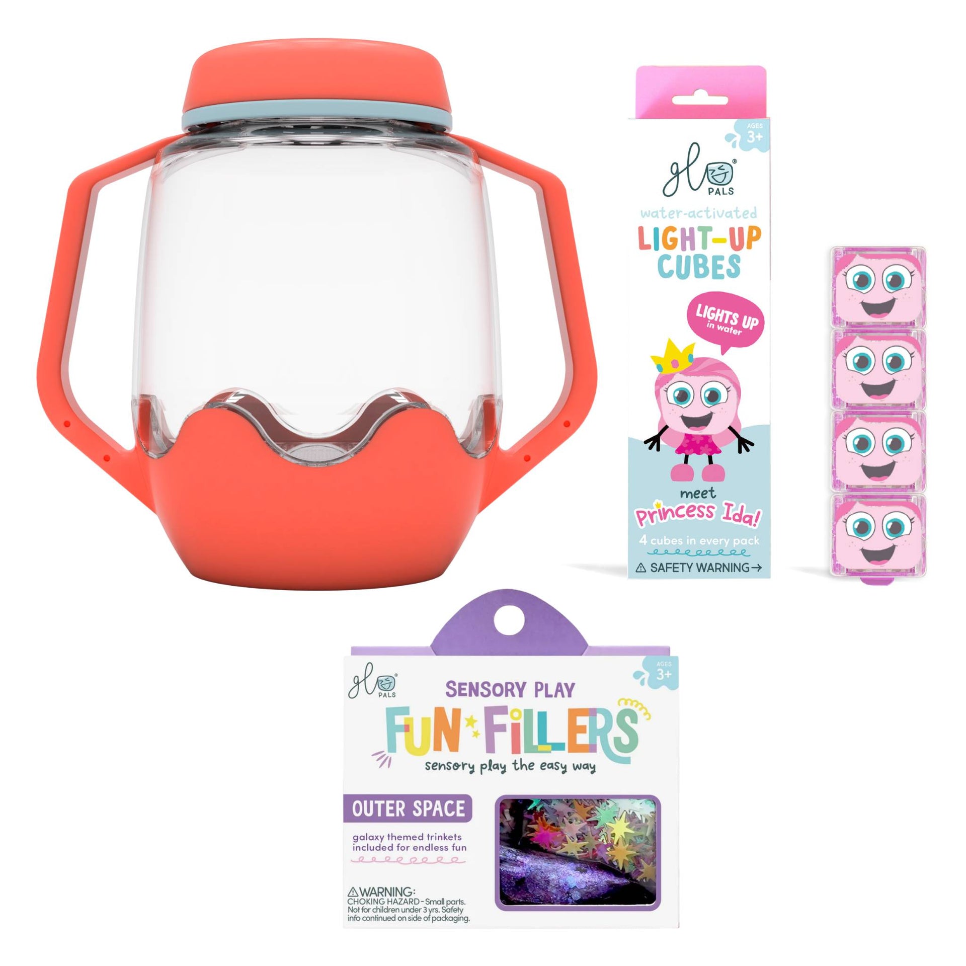 Glo Pals Build Your Own Sensory Jar - Coral