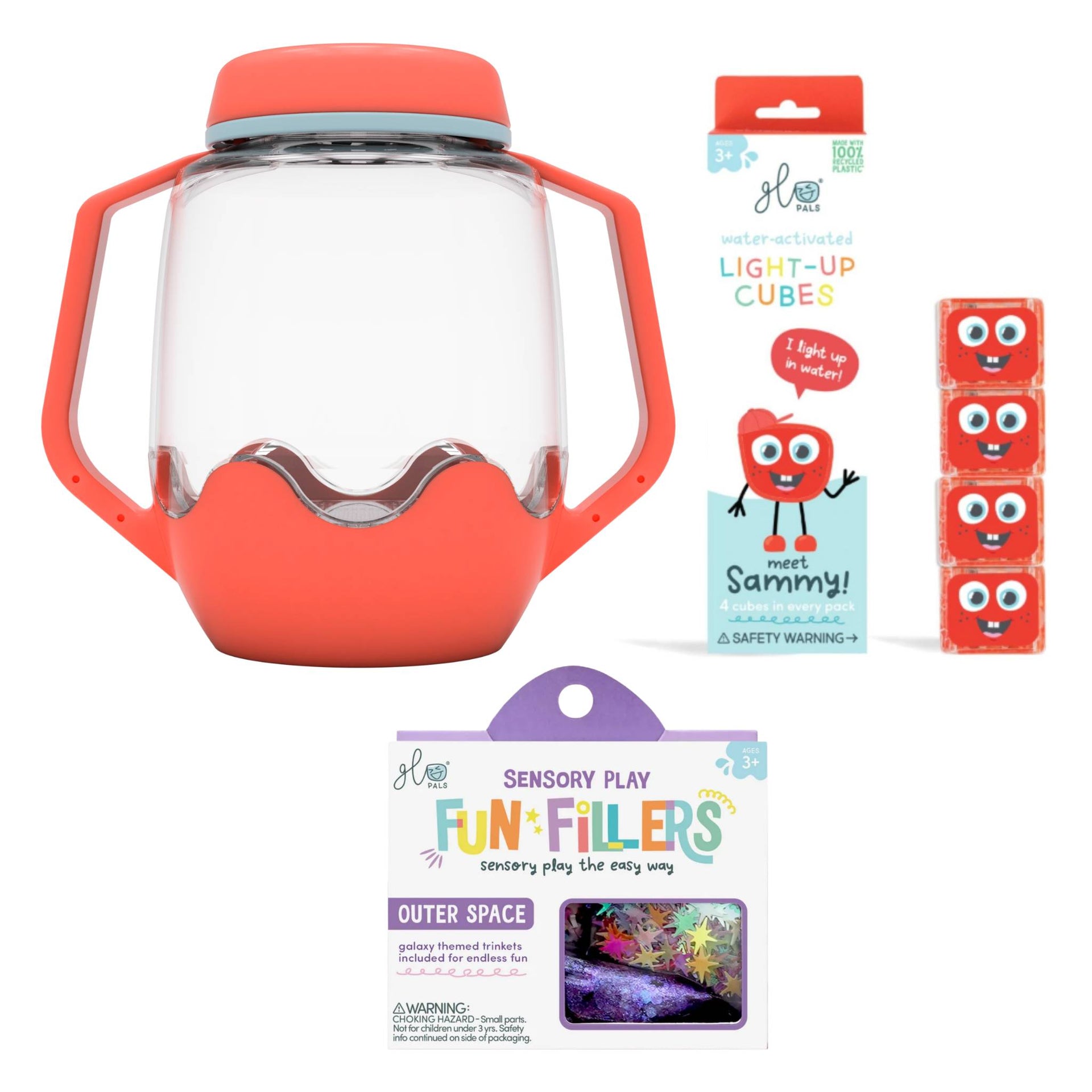 Glo Pals Build Your Own Sensory Jar - Coral