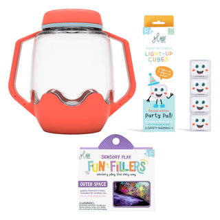 Glo Pals Build Your Own Sensory Jar - Coral