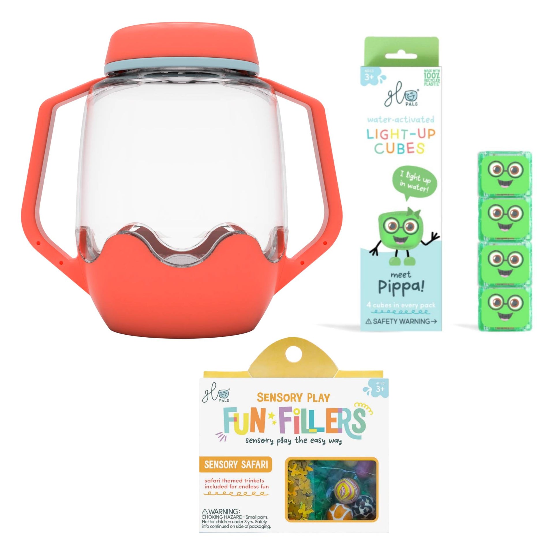 Glo Pals Build Your Own Sensory Jar - Coral