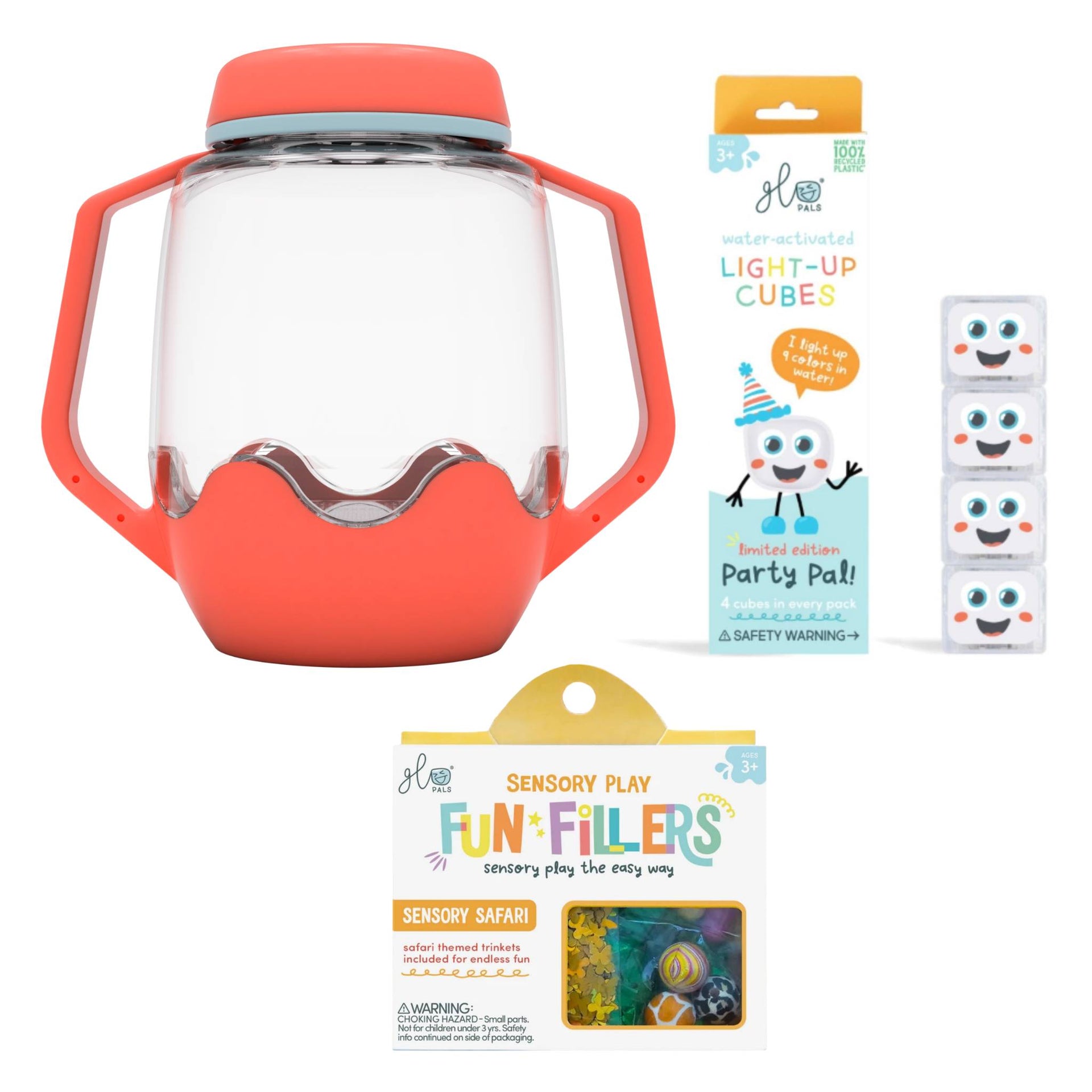 Glo Pals Build Your Own Sensory Jar - Coral