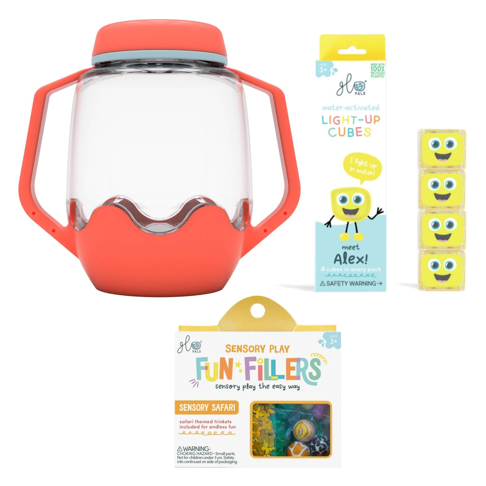 Glo Pals Build Your Own Sensory Jar - Coral