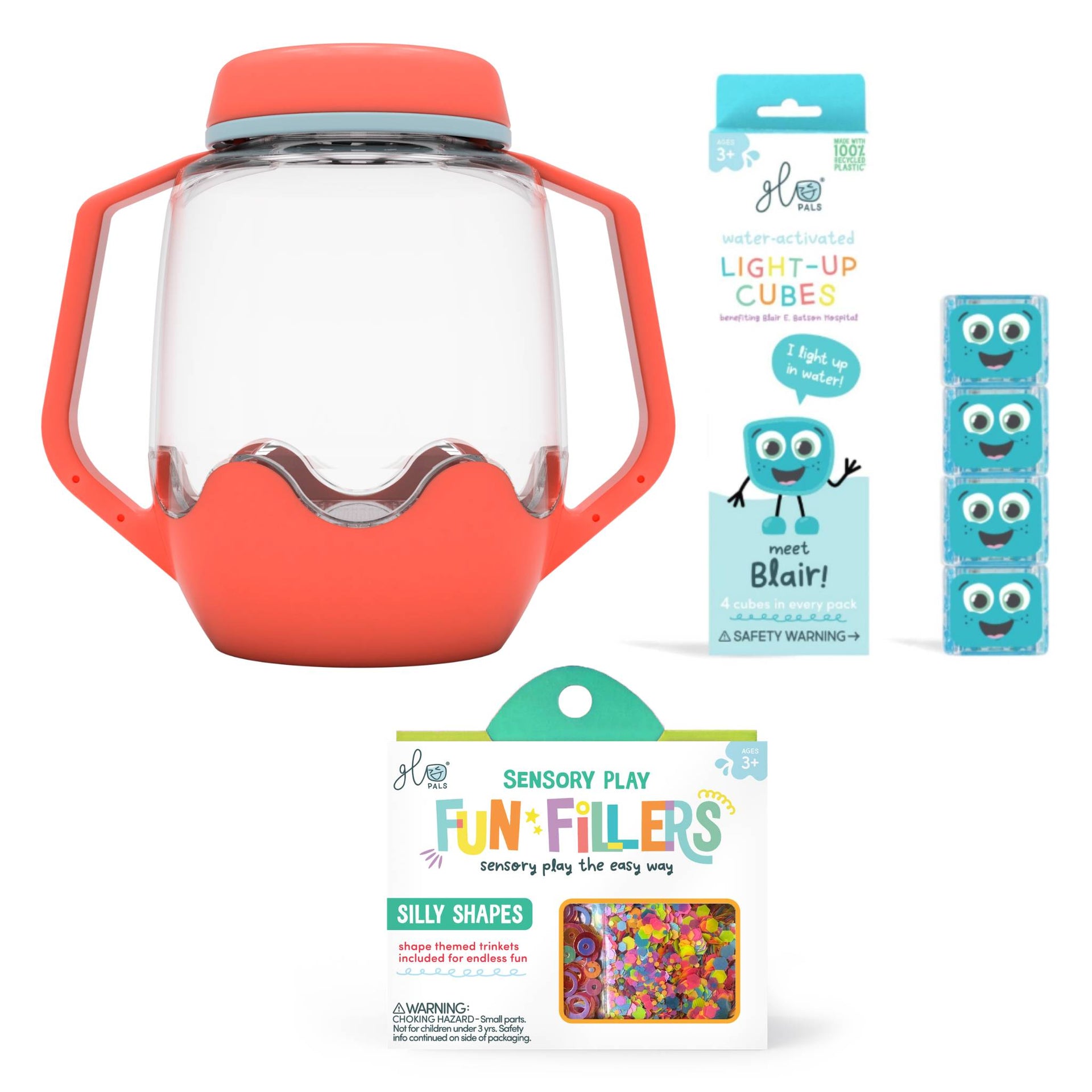 Glo Pals Build Your Own Sensory Jar - Coral