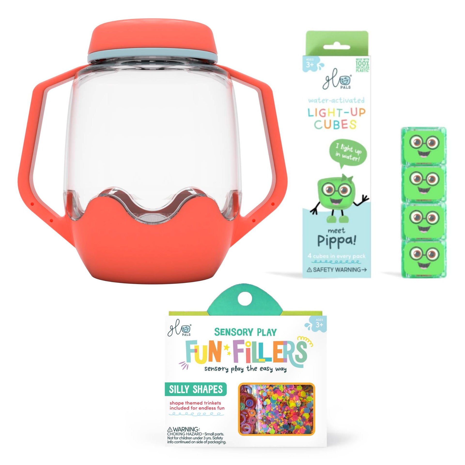 Glo Pals Build Your Own Sensory Jar - Coral
