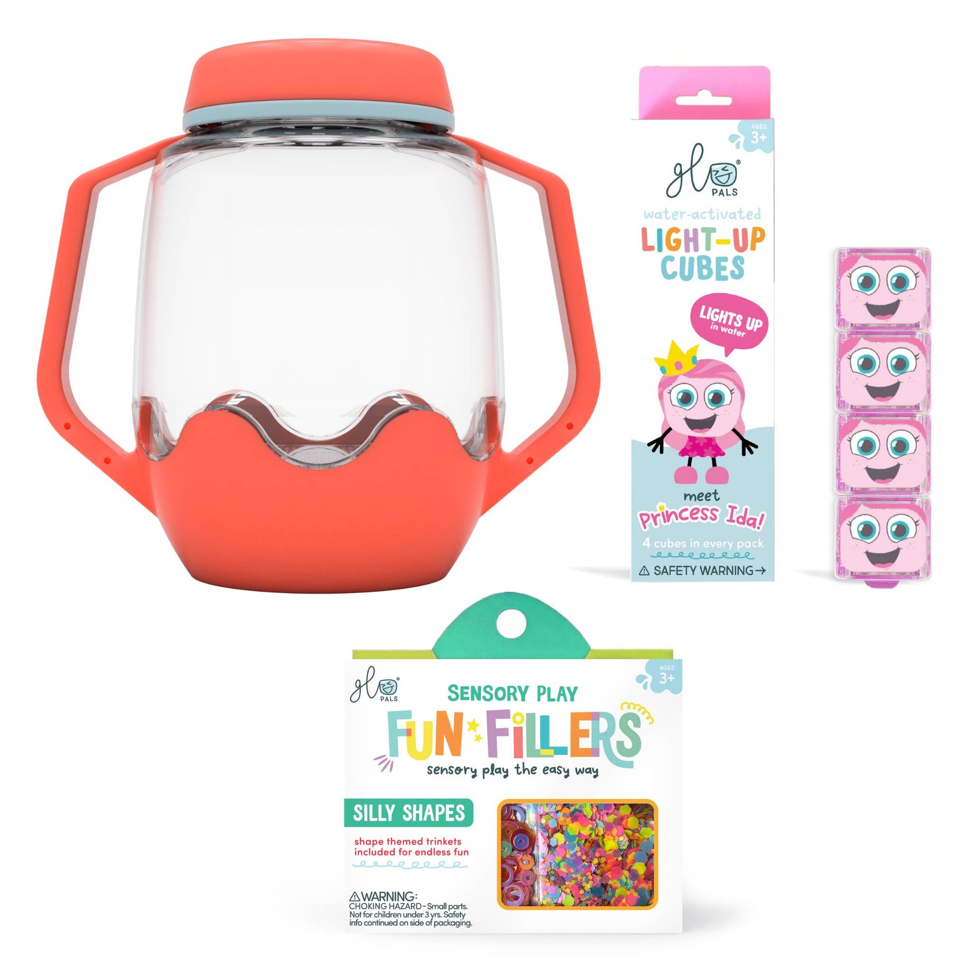 Glo Pals Build Your Own Sensory Jar - Coral