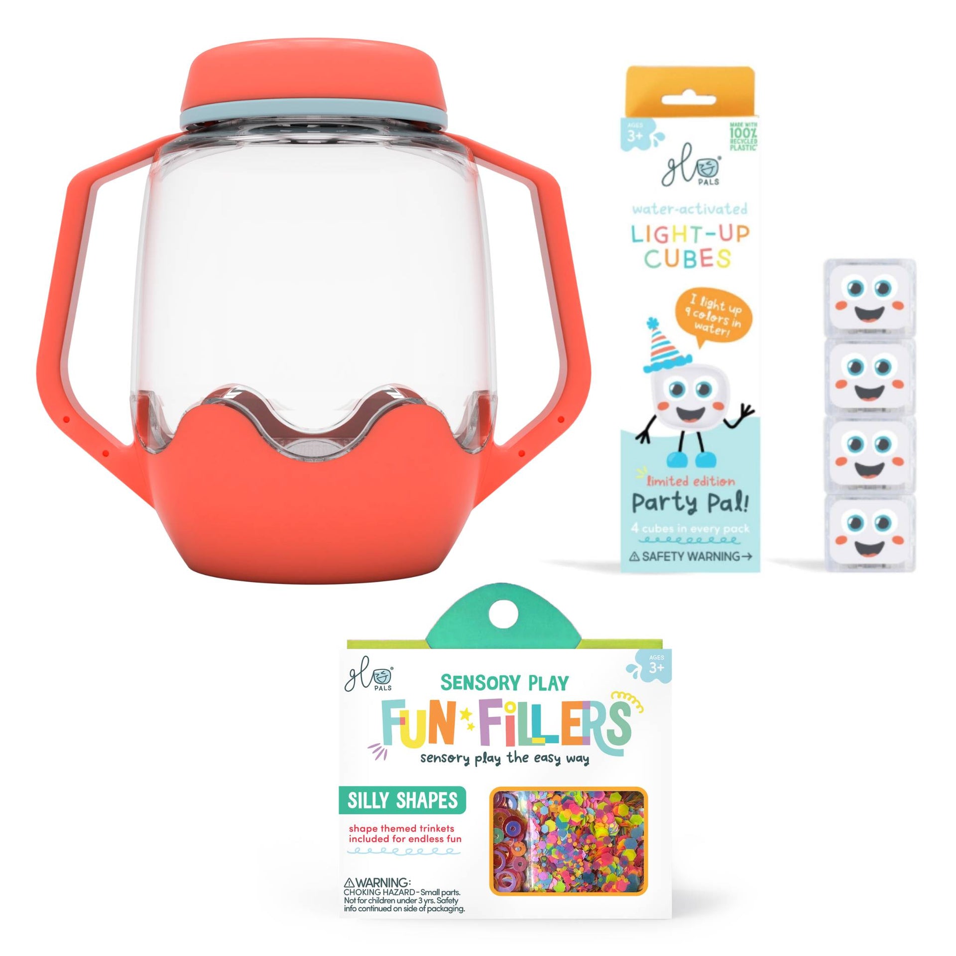 Glo Pals Build Your Own Sensory Jar - Coral