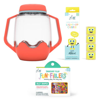 Glo Pals Build Your Own Sensory Jar - Coral