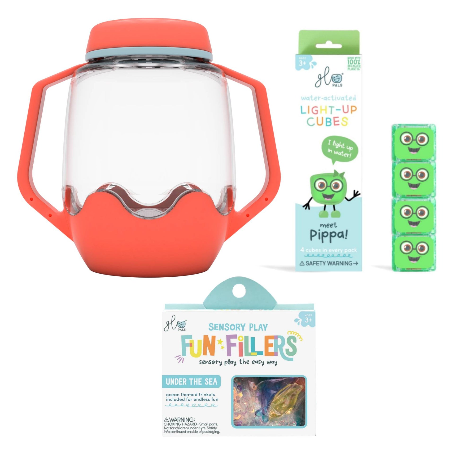 Glo Pals Build Your Own Sensory Jar - Coral