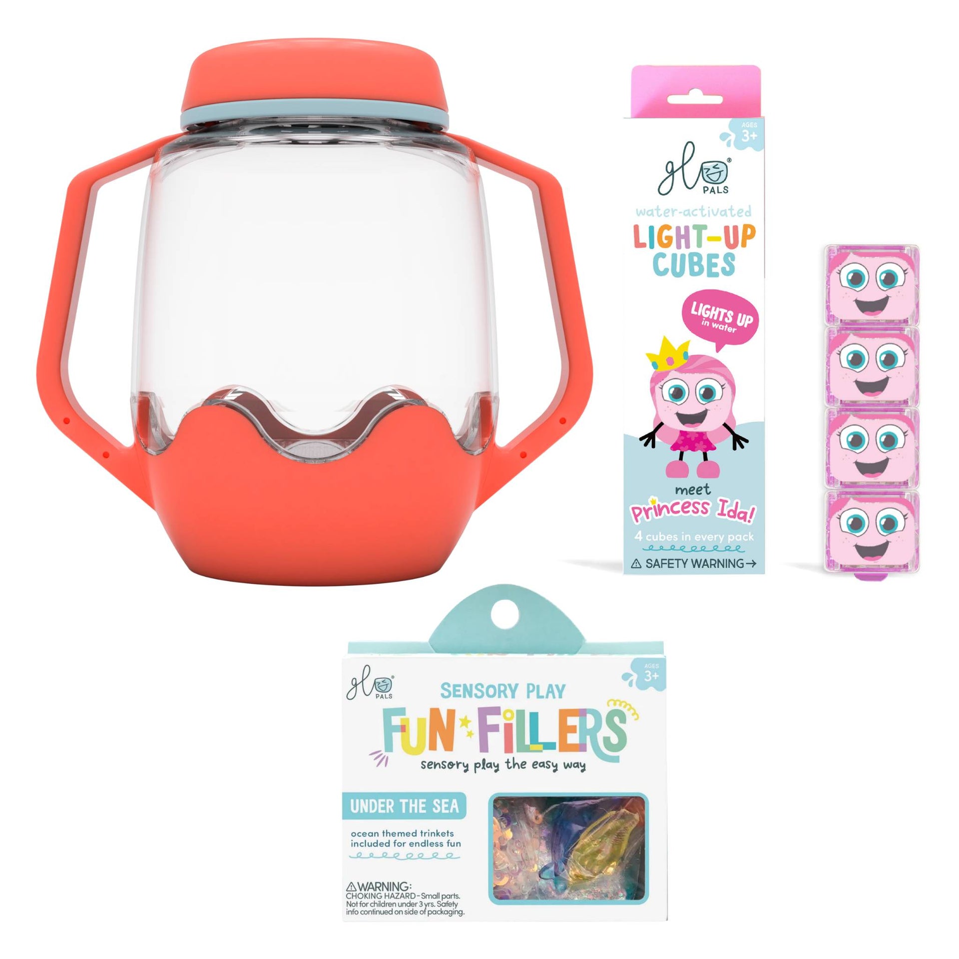 Glo Pals Build Your Own Sensory Jar - Coral