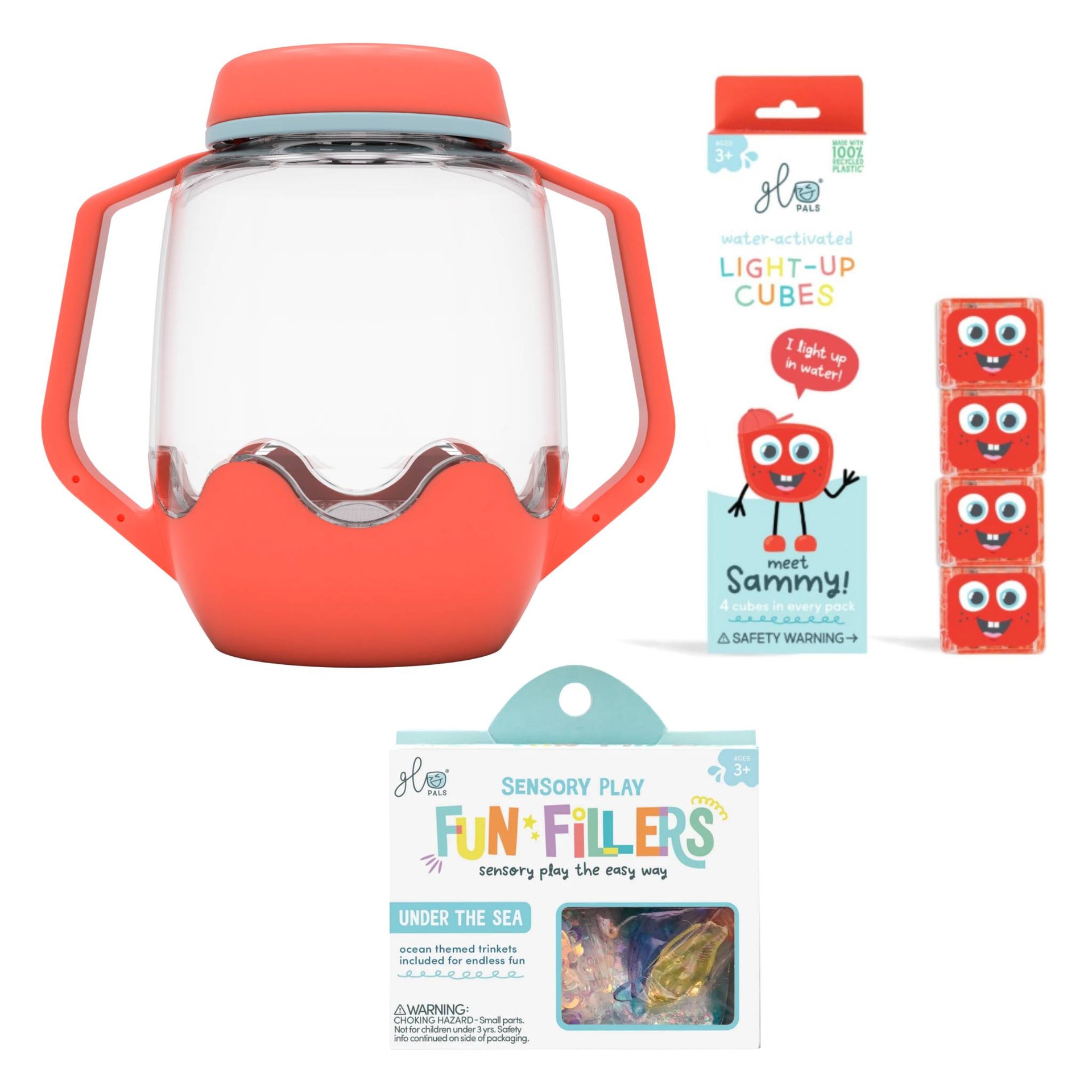 Glo Pals Build Your Own Sensory Jar - Coral