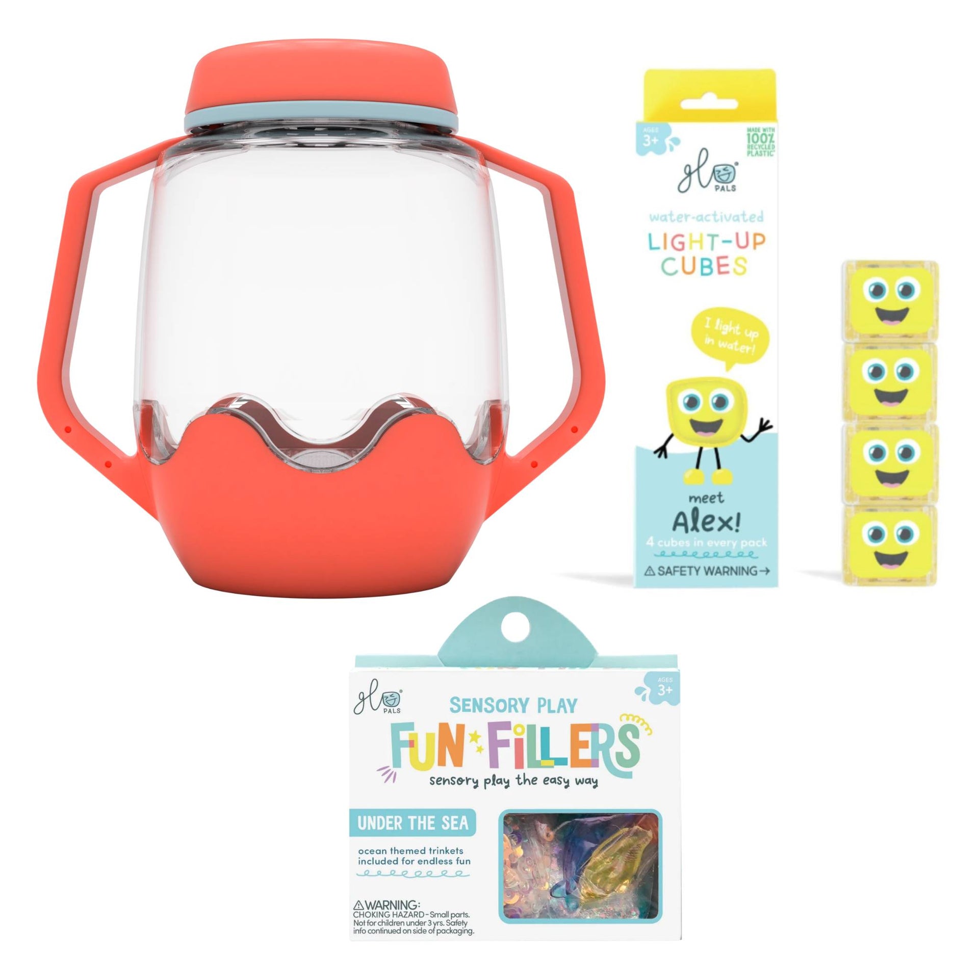 Glo Pals Build Your Own Sensory Jar - Coral
