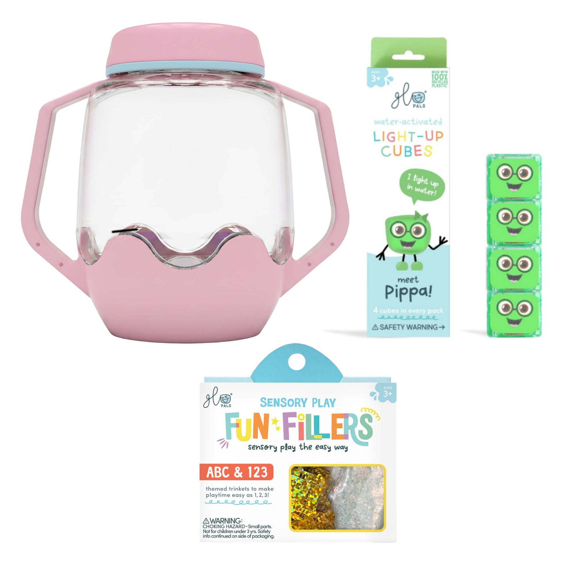 Glo Pals Build Your Own Sensory Jar - Pink