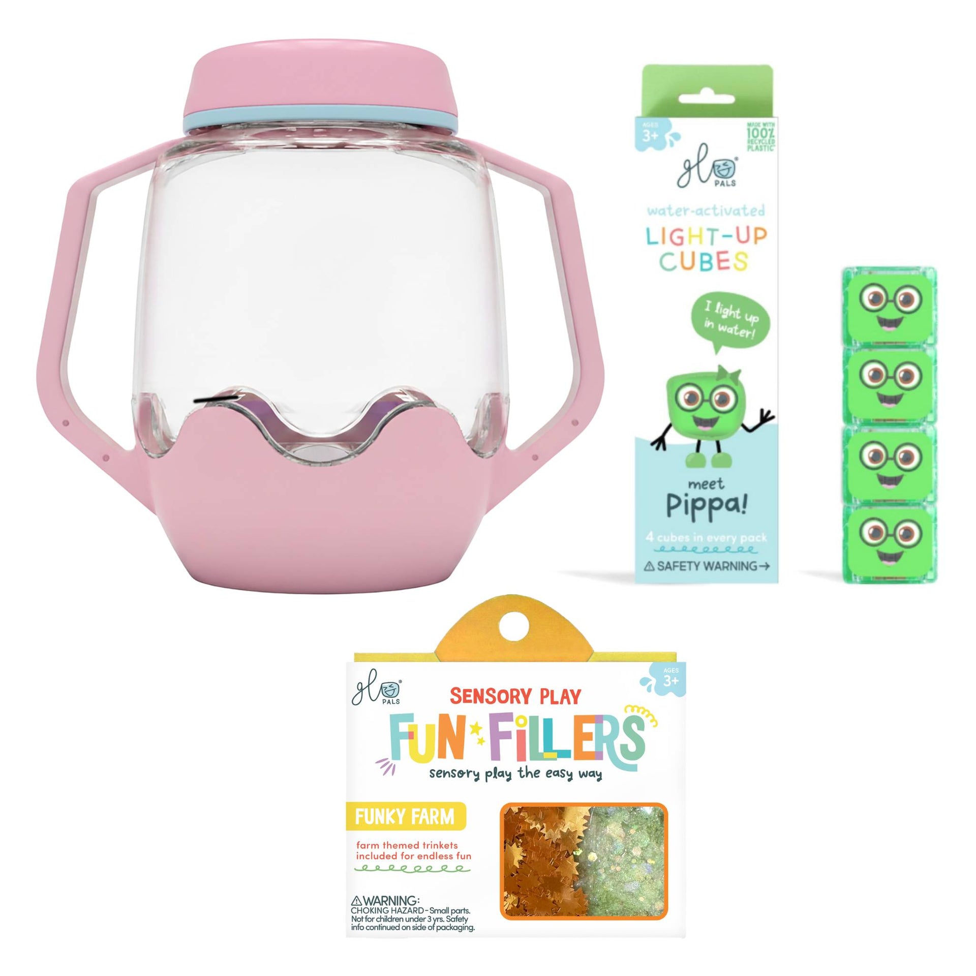 Glo Pals Build Your Own Sensory Jar - Pink