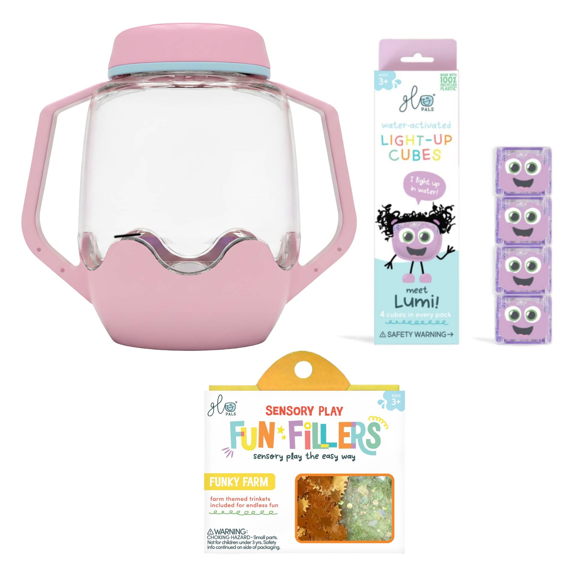 Glo Pals Build Your Own Sensory Jar - Pink