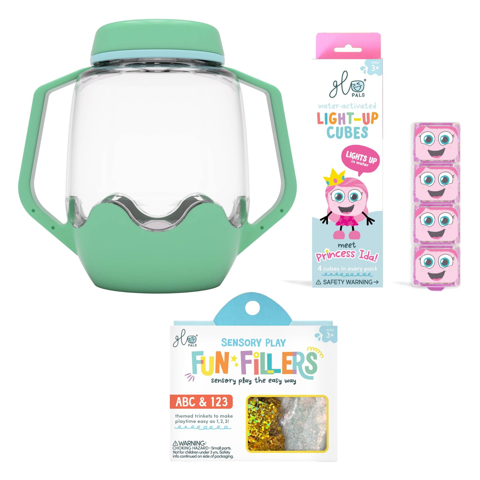 Glo Pals Build Your Own Sensory Jar - Teal