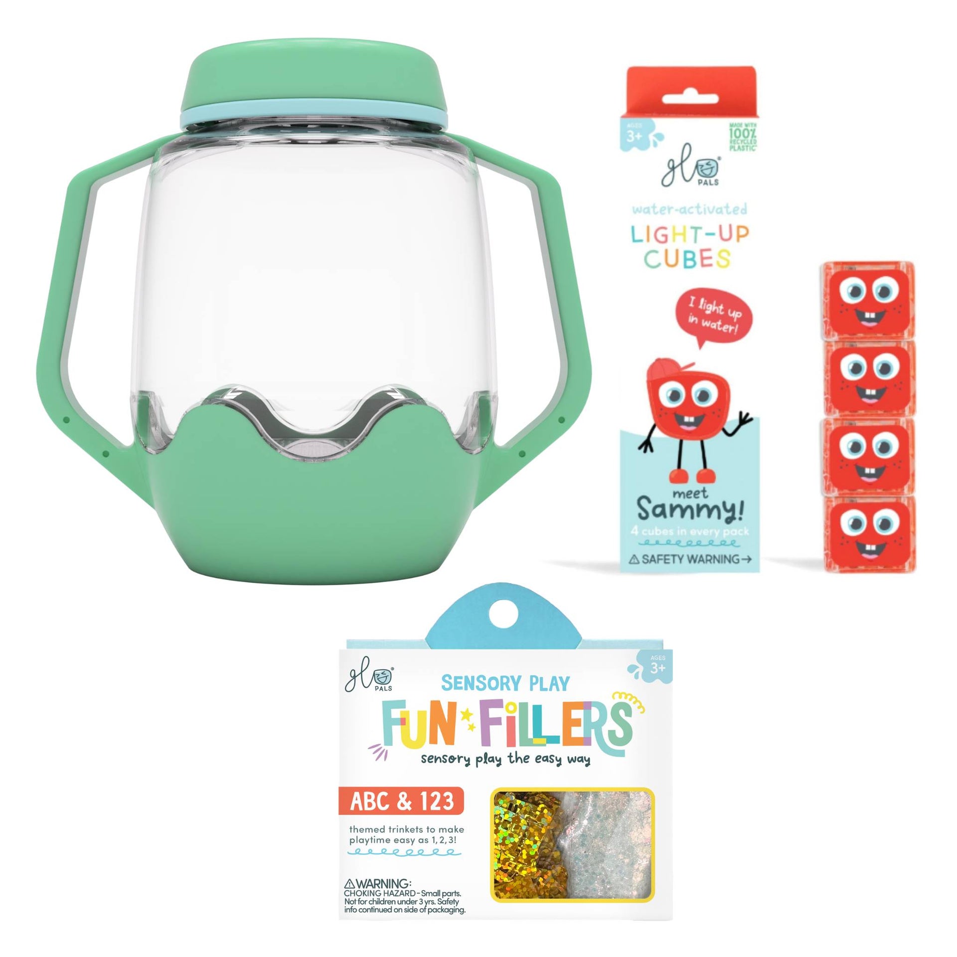 Glo Pals Build Your Own Sensory Jar - Teal