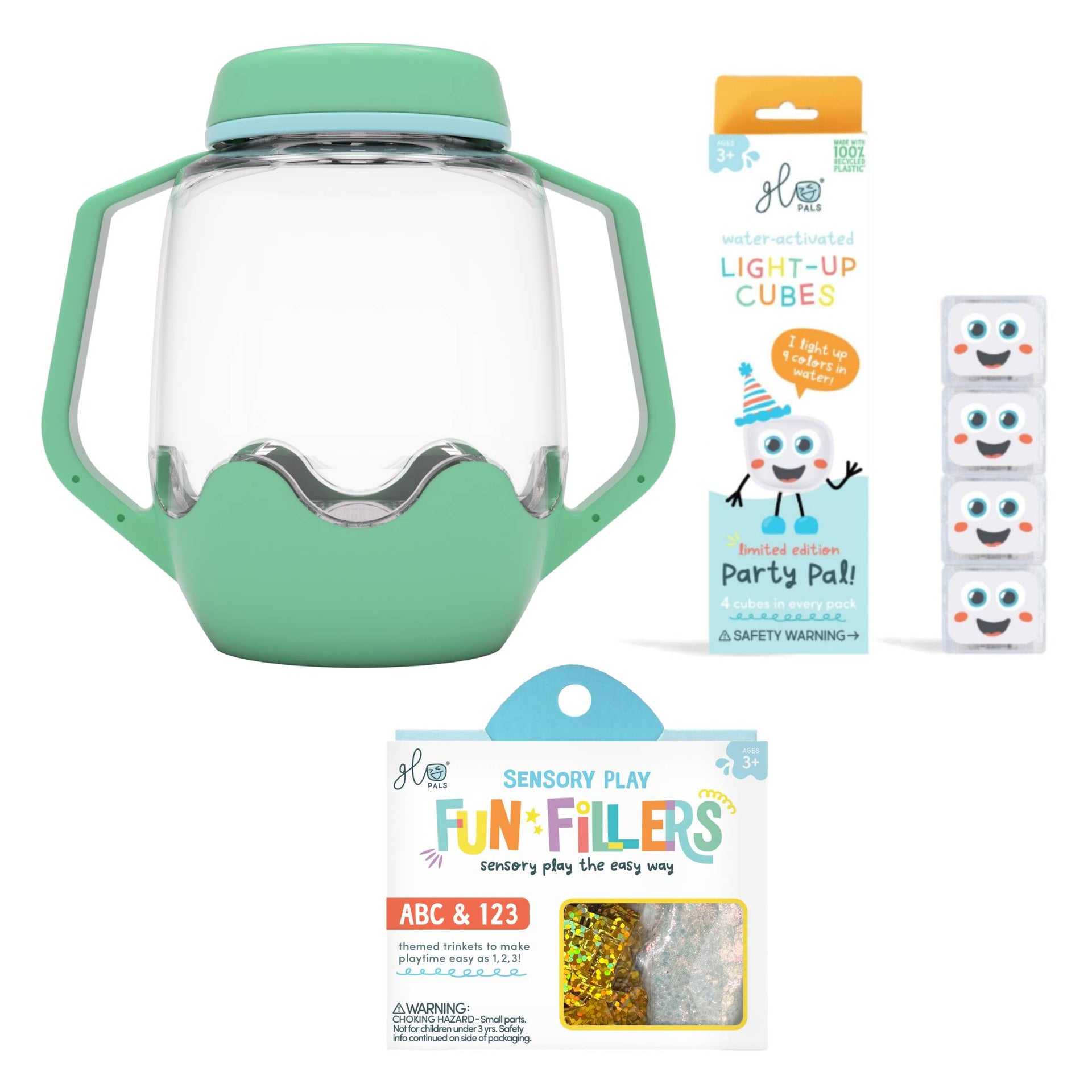 Glo Pals Build Your Own Sensory Jar - Teal