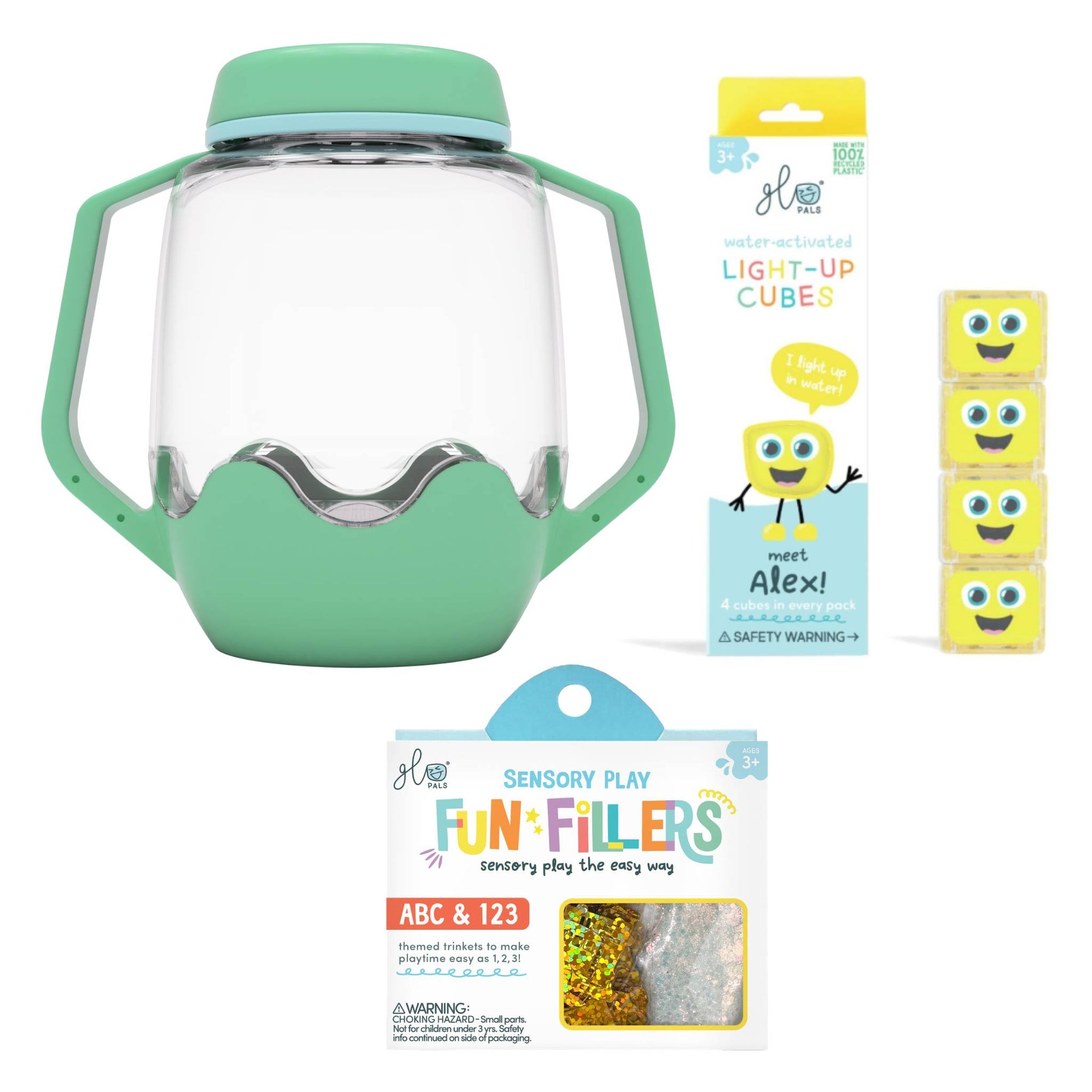 Glo Pals Build Your Own Sensory Jar - Teal