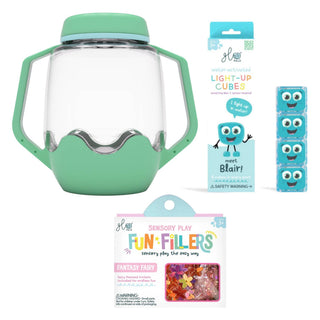 Glo Pals Build Your Own Sensory Jar - Teal