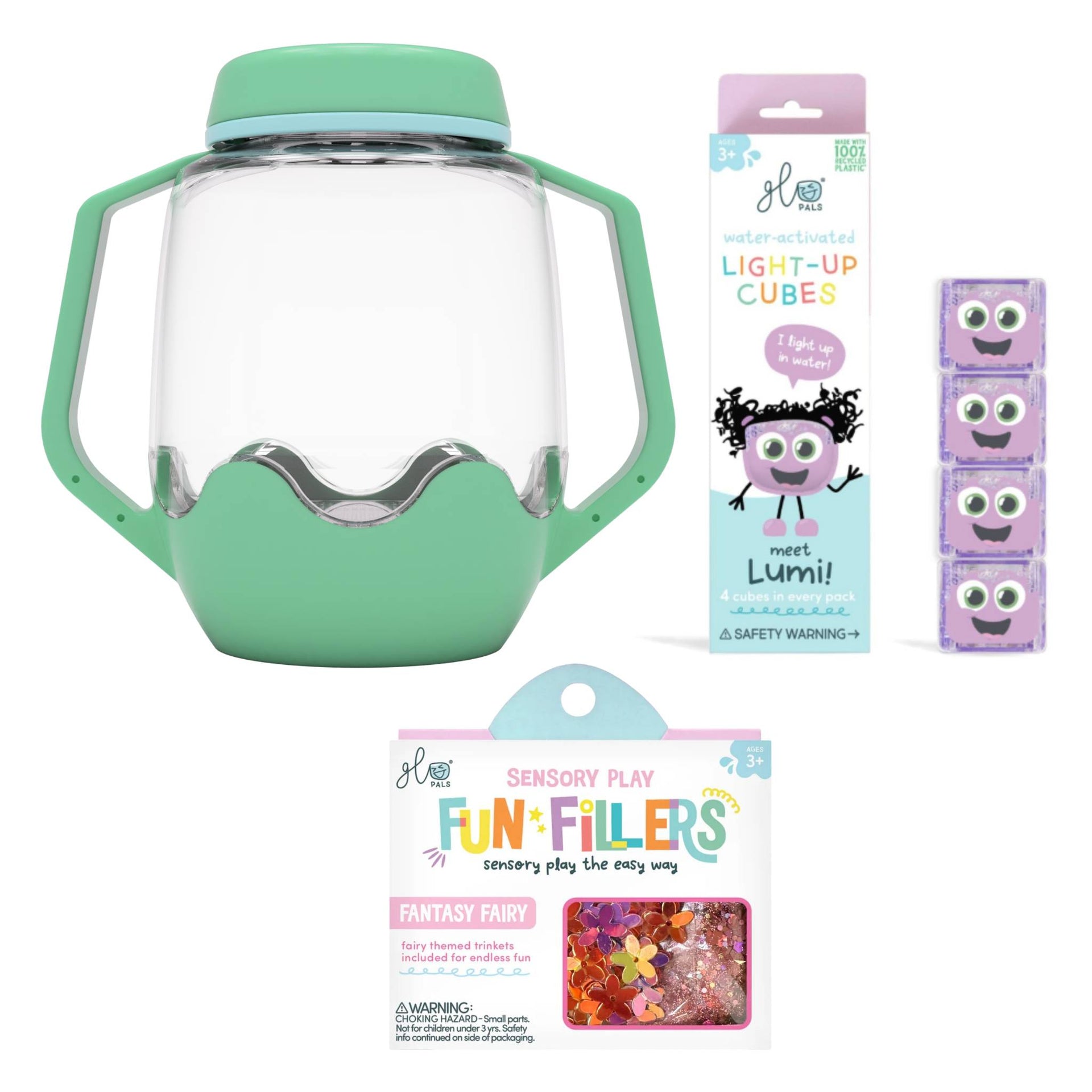 Glo Pals Build Your Own Sensory Jar - Teal