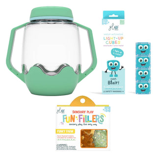 Glo Pals Build Your Own Sensory Jar - Teal