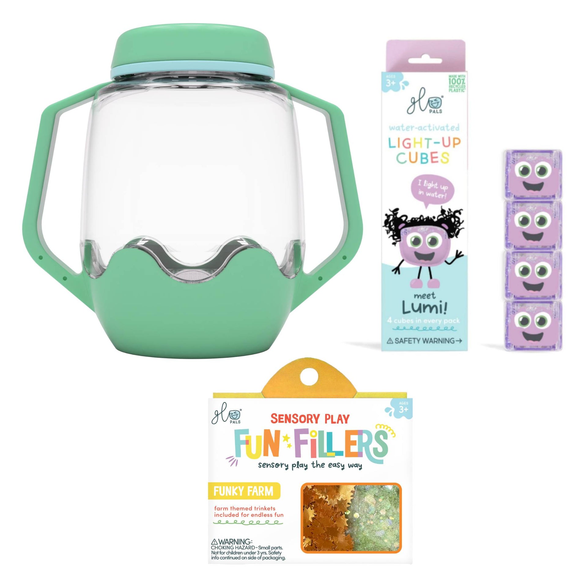 Glo Pals Build Your Own Sensory Jar - Teal