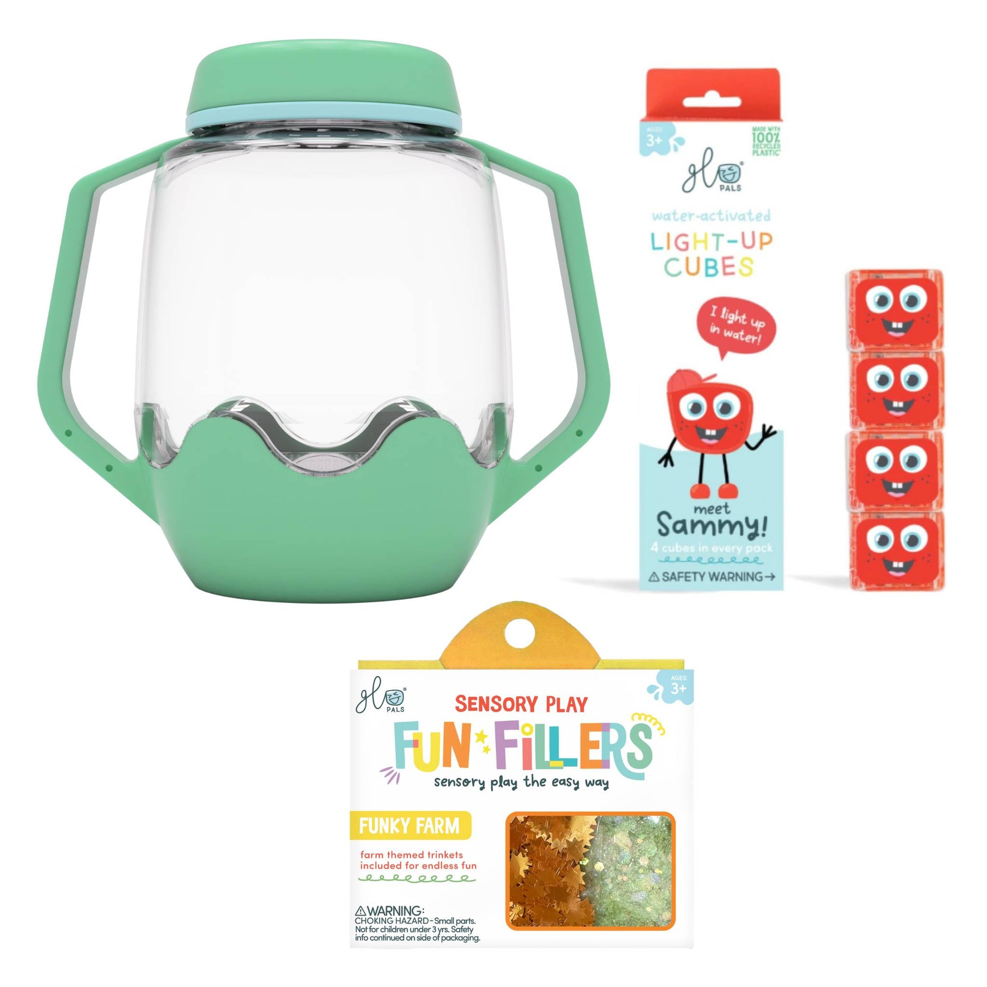 Glo Pals Build Your Own Sensory Jar - Teal