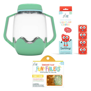Glo Pals Build Your Own Sensory Jar - Teal