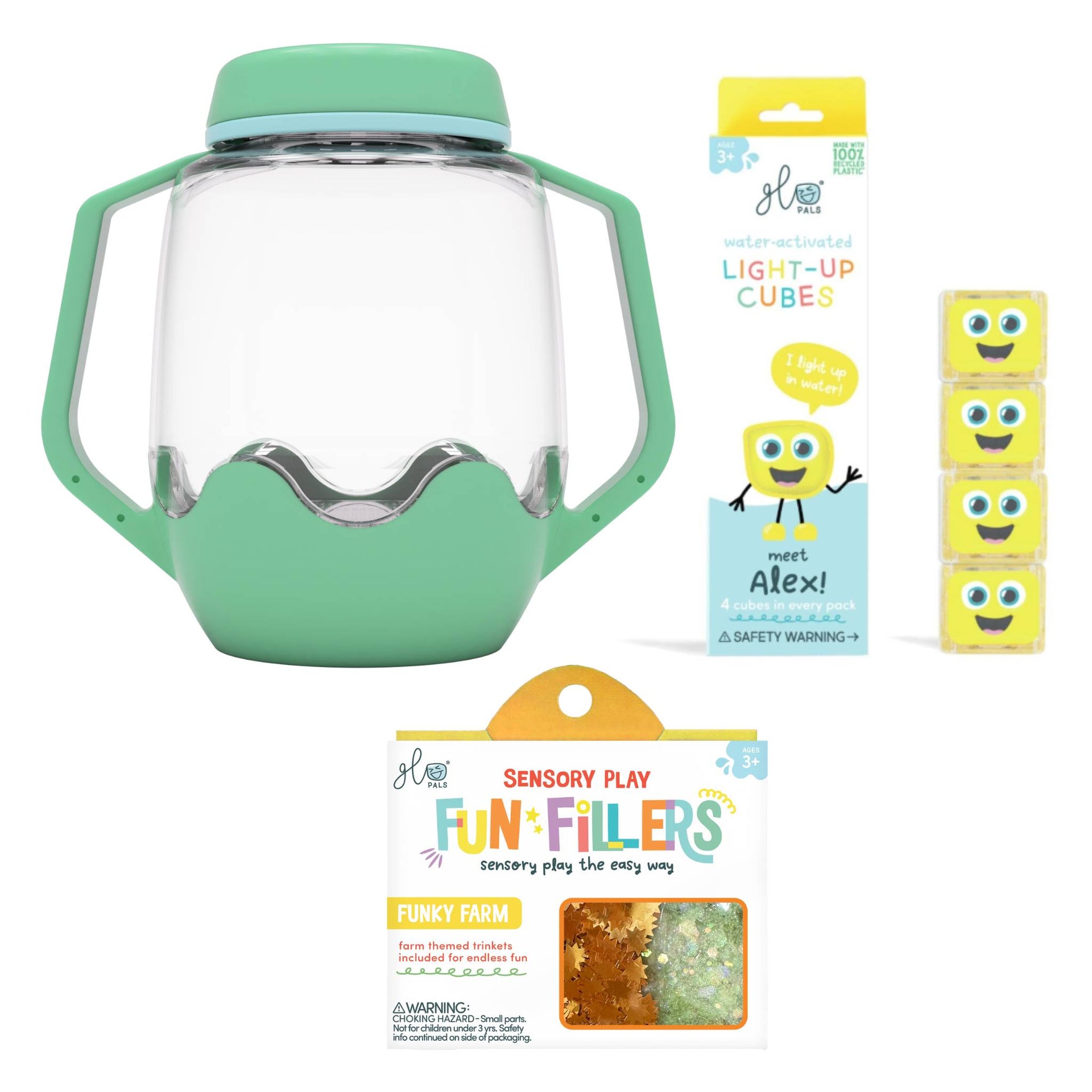 Glo Pals Build Your Own Sensory Jar - Teal