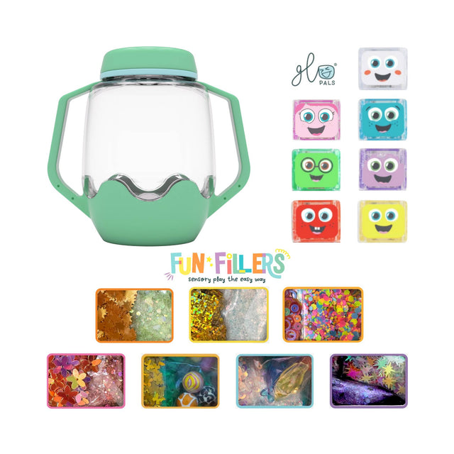 Glo Pals Build Your Own Sensory Jar - Teal