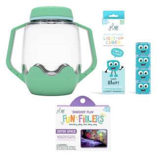 Glo Pals Build Your Own Sensory Jar - Teal