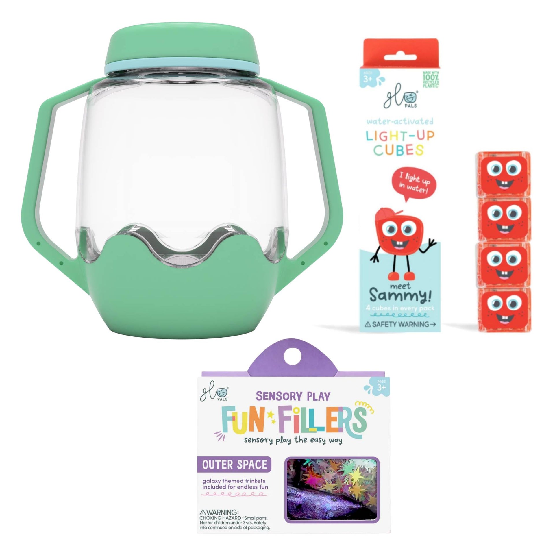 Glo Pals Build Your Own Sensory Jar - Teal