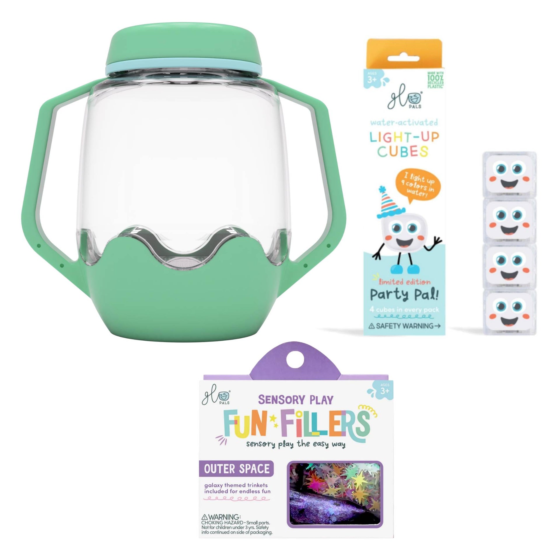 Glo Pals Build Your Own Sensory Jar - Teal